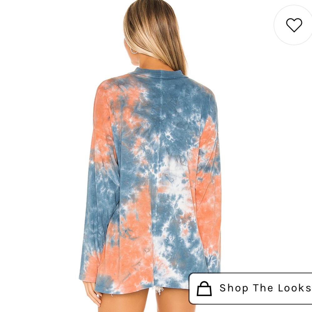 NWT FREE PEOPLE Be Free tie dye oversized tee - Picture 6 of 12